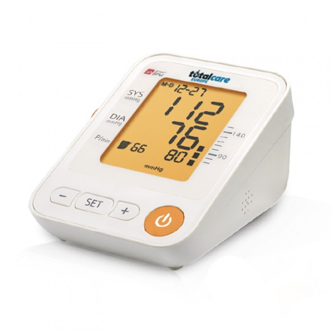 Tensiómetro con Voz y Pantalla LCD Grande | Medidor de Presión Arterial y Pulso | Brazalete 22–45 cm