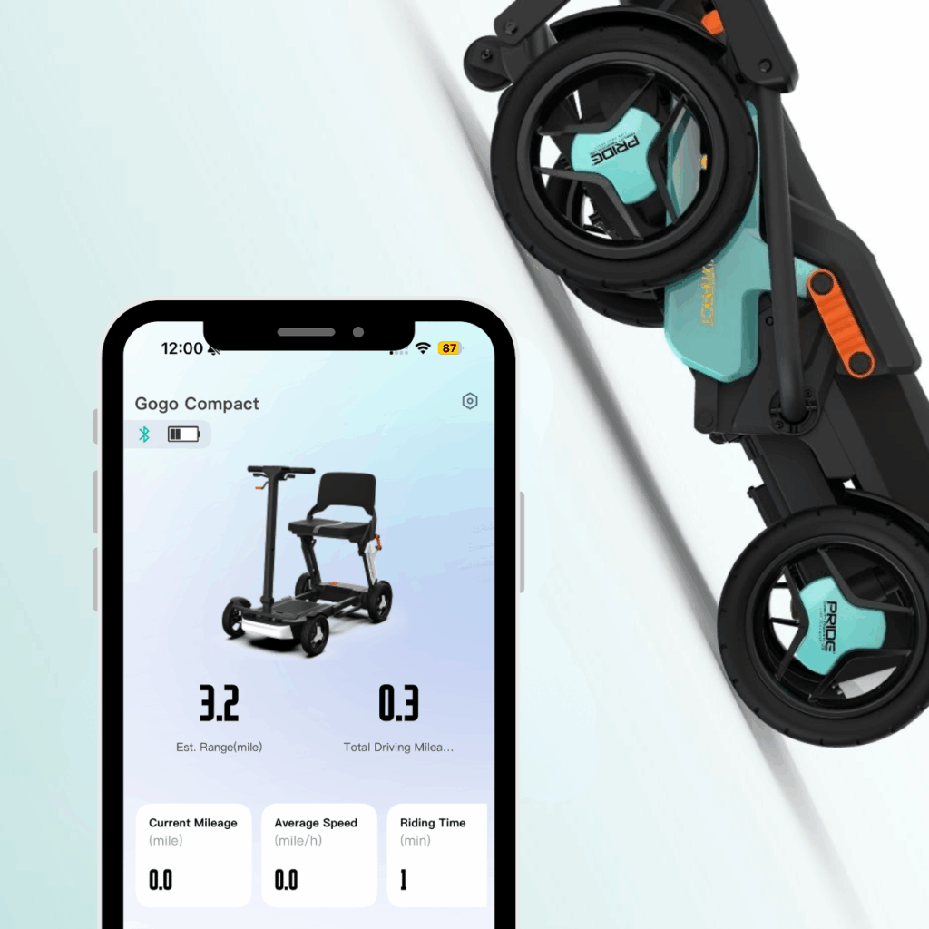 Scooter eléctrico plegable Pride Go Go Compact ligero y compacto - Imagen 6